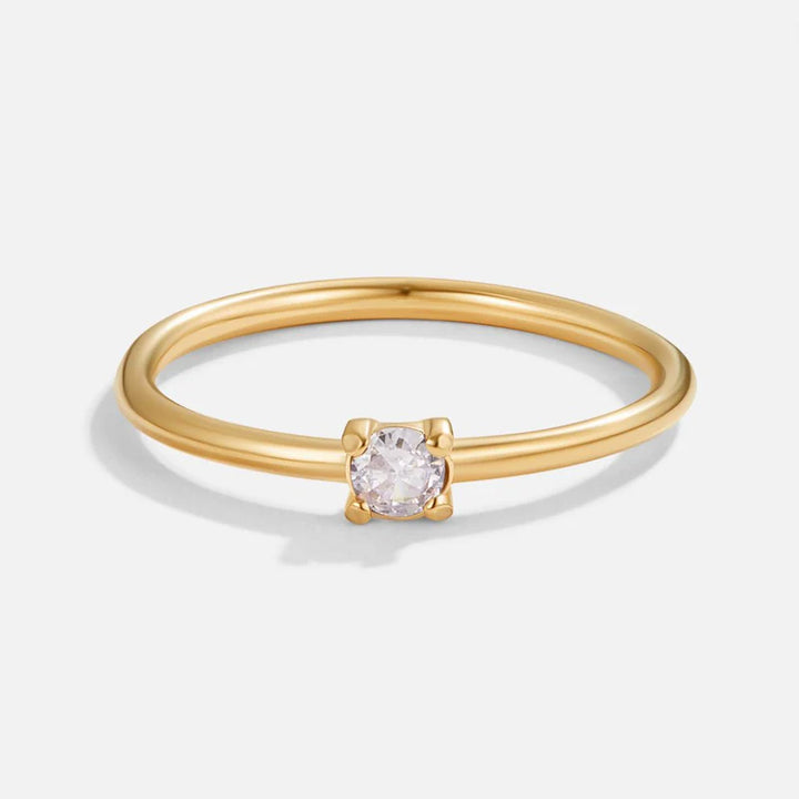 NICOLE BIRTHSTONE RING | GOLD