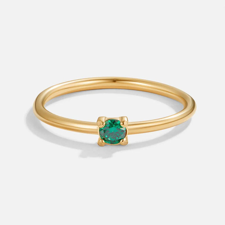 NICOLE BIRTHSTONE RING | GOLD