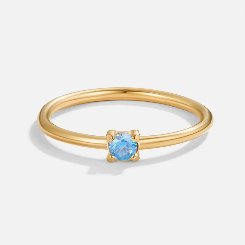 NICOLE BIRTHSTONE RING | GOLD