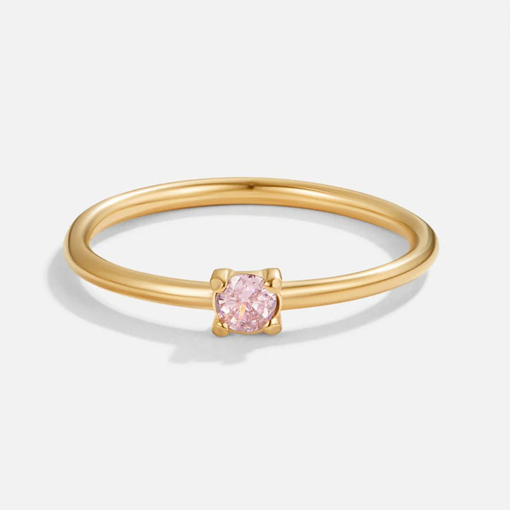NICOLE BIRTHSTONE RING | GOLD