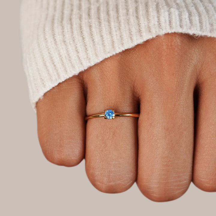 NICOLE BIRTHSTONE RING | GOLD