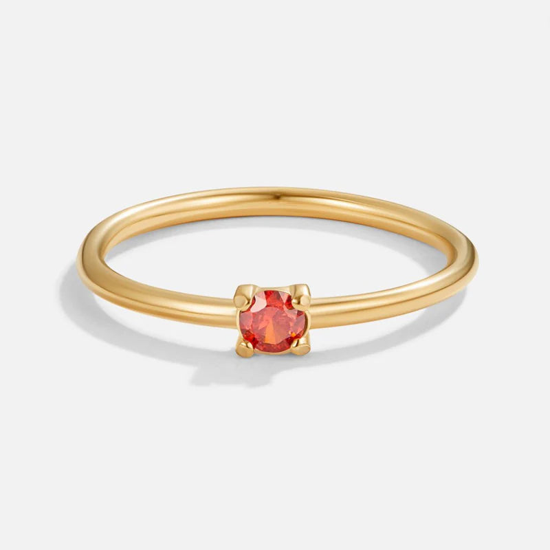 NICOLE BIRTHSTONE RING | GOLD