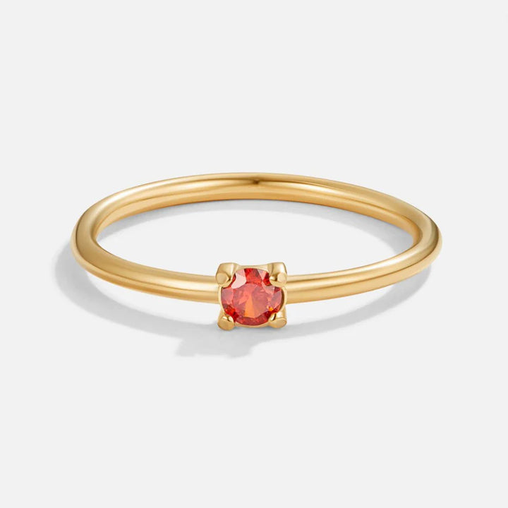 NICOLE BIRTHSTONE RING | GOLD
