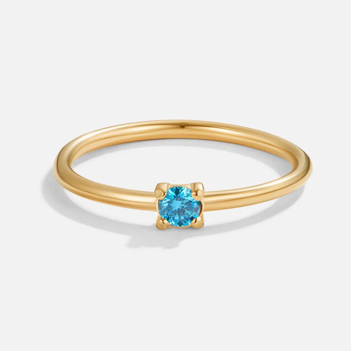 NICOLE BIRTHSTONE RING | GOLD