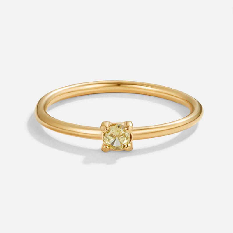 NICOLE BIRTHSTONE RING | GOLD