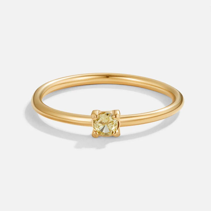 NICOLE BIRTHSTONE RING | GOLD