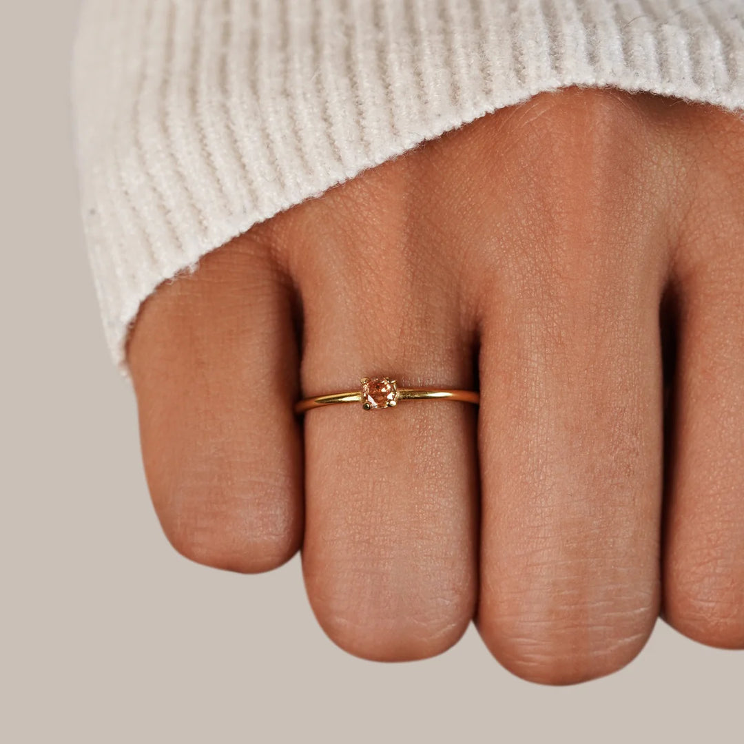NICOLE BIRTHSTONE RING | GOLD
