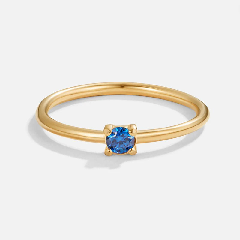 NICOLE BIRTHSTONE RING | GOLD