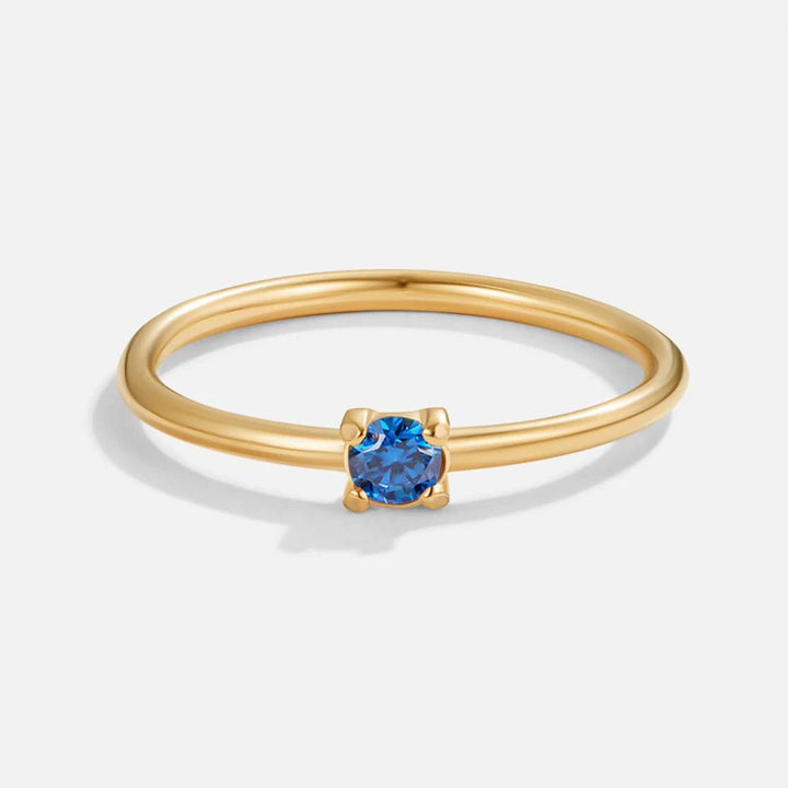 NICOLE BIRTHSTONE RING | GOLD