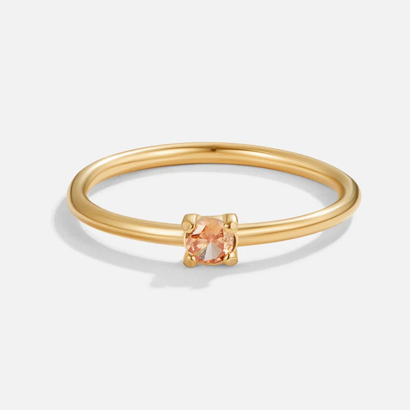 NICOLE BIRTHSTONE RING | GOLD