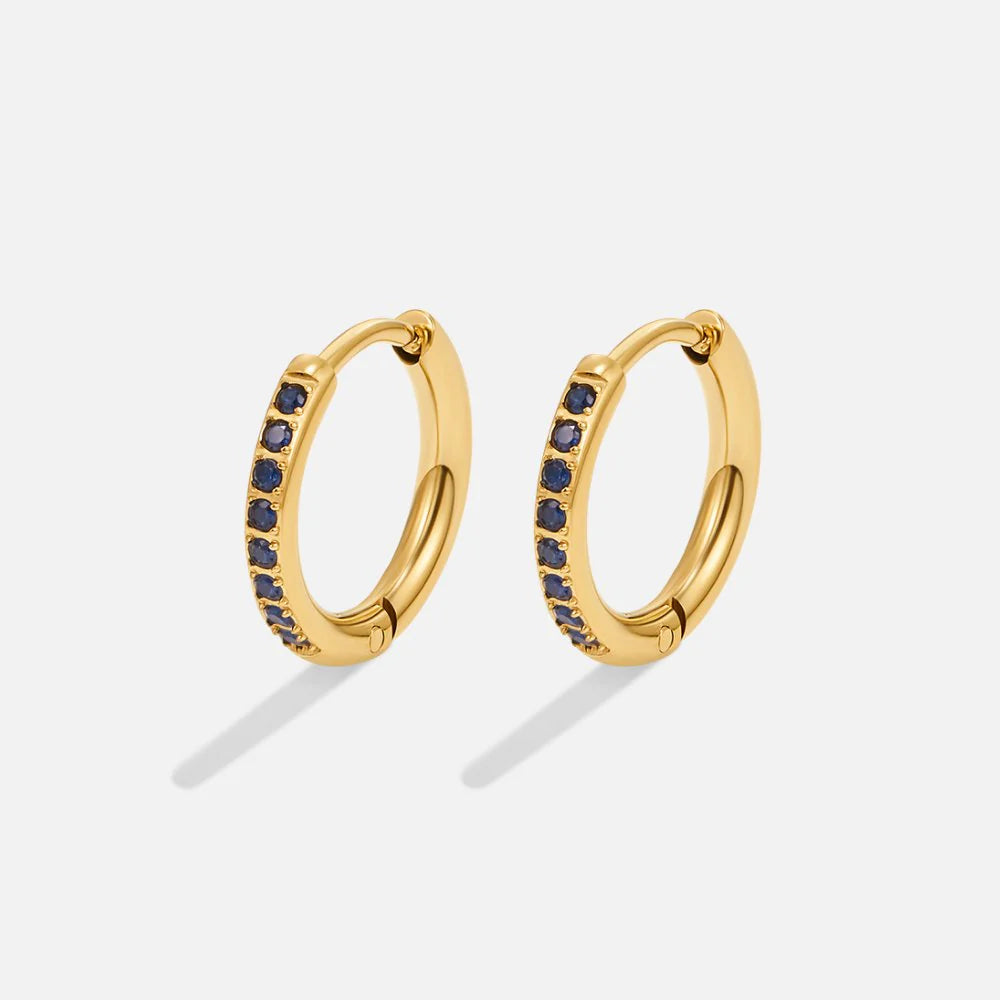 JADE HOOP EARRING | GOLD