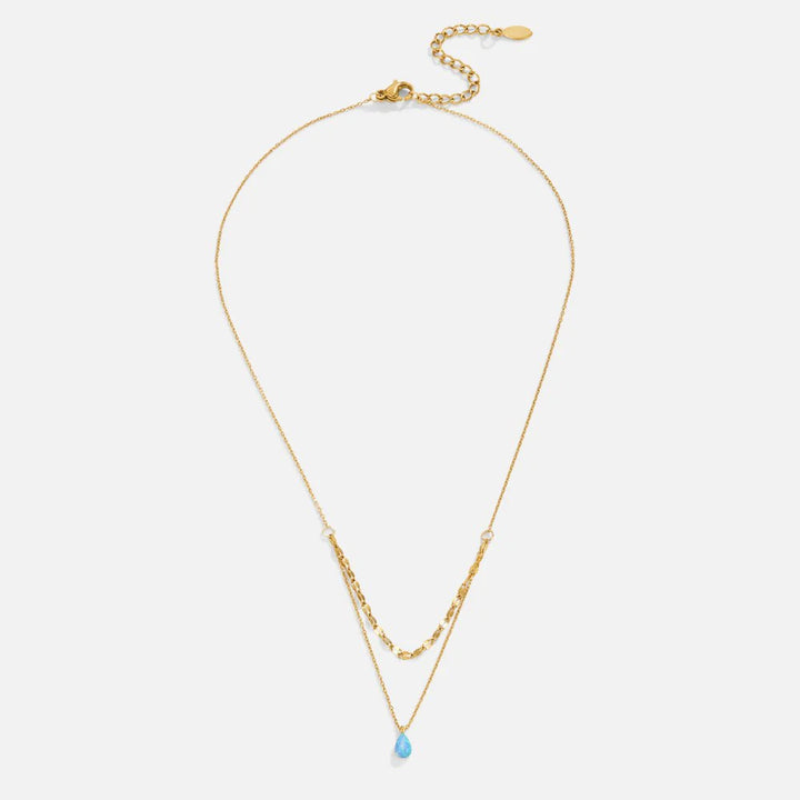 TURQUOISE GEMSTONE NECKLACE | GOLD
