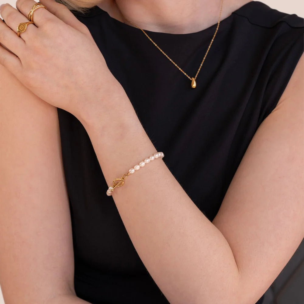 TIFF PEARLS BRACELET | GOLD