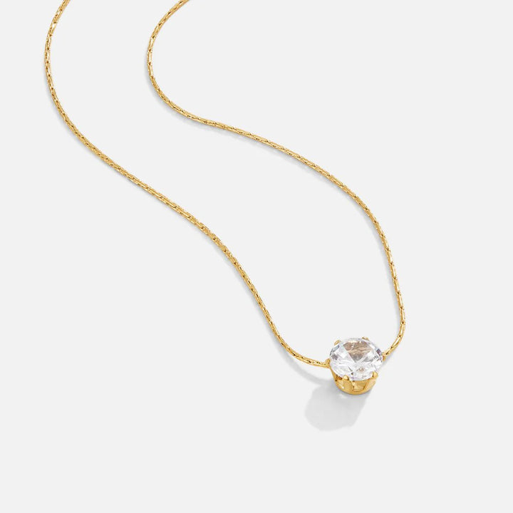 TESS CRYSTAL NECKLACE | WHITE GOLD
