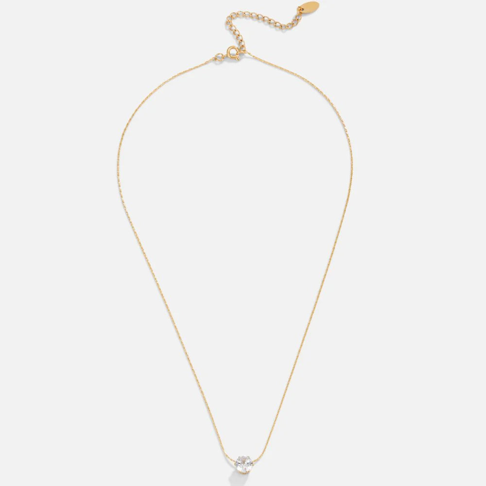 TESS CRYSTAL NECKLACE | GOLD