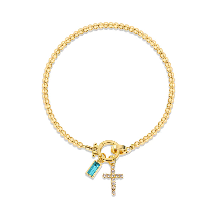 DAISY BIRTHSTONE BRACELET | GOLD