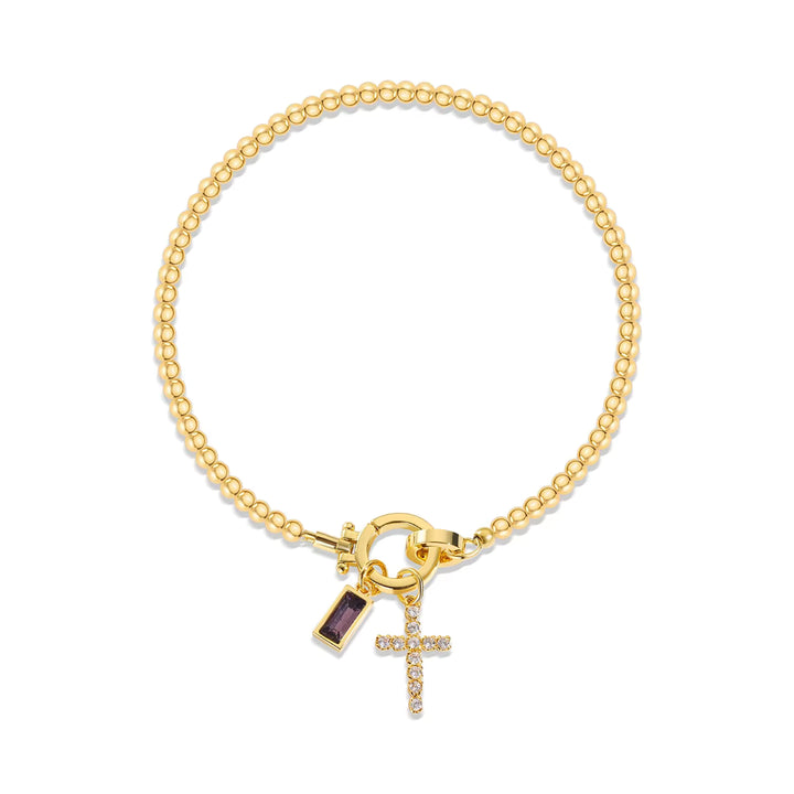 DAISY BIRTHSTONE BRACELET | GOLD