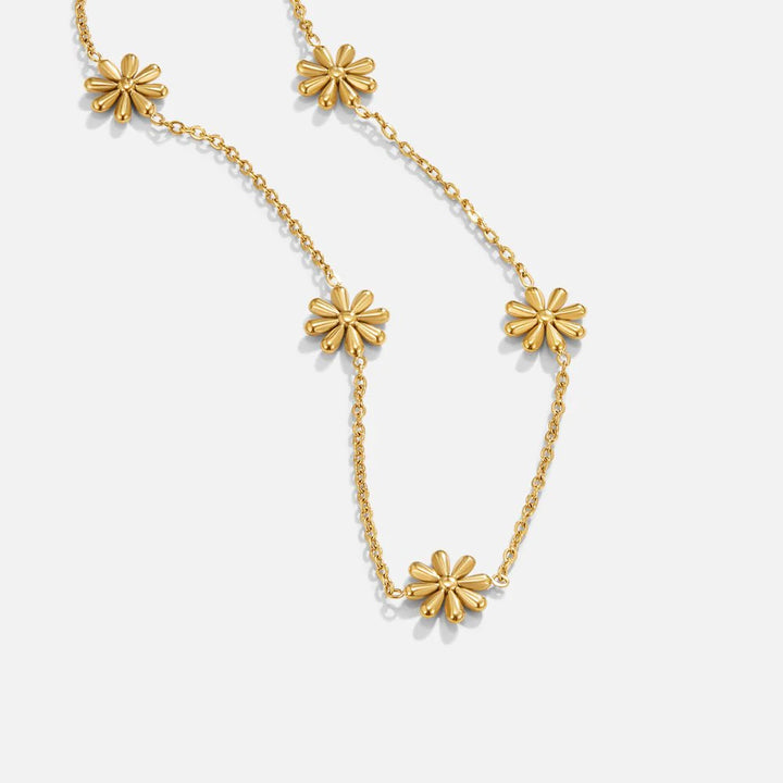 MULTI FLOWER NECKLACE | GOLD