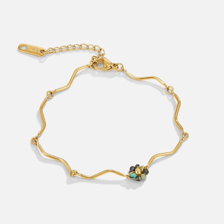 FLOWER STONE BRACELET | GOLD