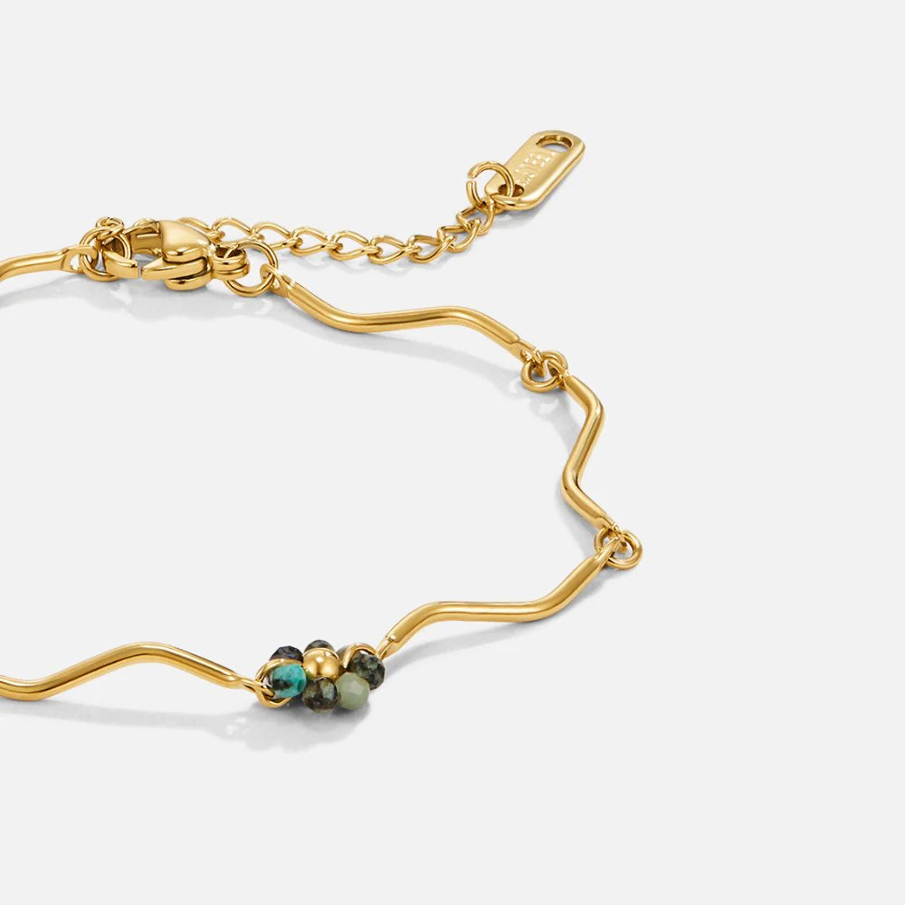 FLOWER STONE BRACELET | GOLD
