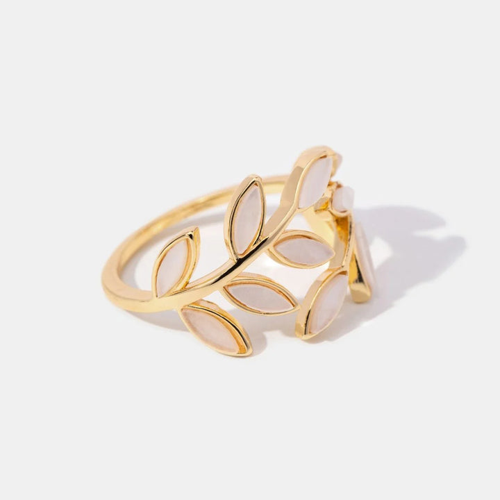 FALLON LEAF RING | WHITE GOLD
