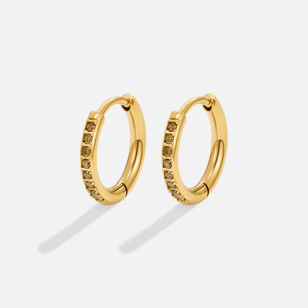 JADE HOOP EARRING | GOLD