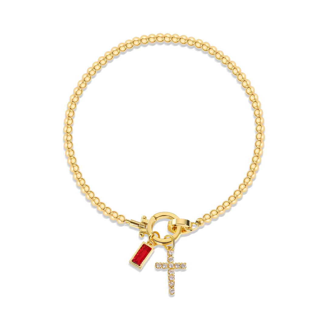 DAISY BIRTHSTONE BRACELET | GOLD