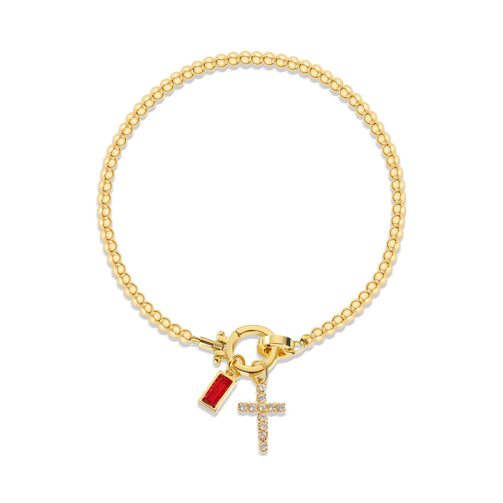 DAISY BIRTHSTONE BRACELET | GOLD