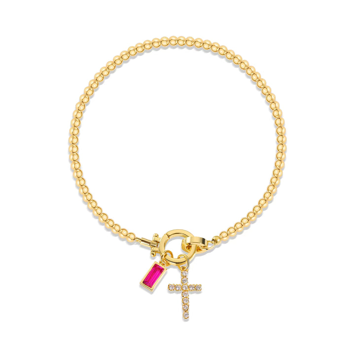 DAISY BIRTHSTONE BRACELET | GOLD