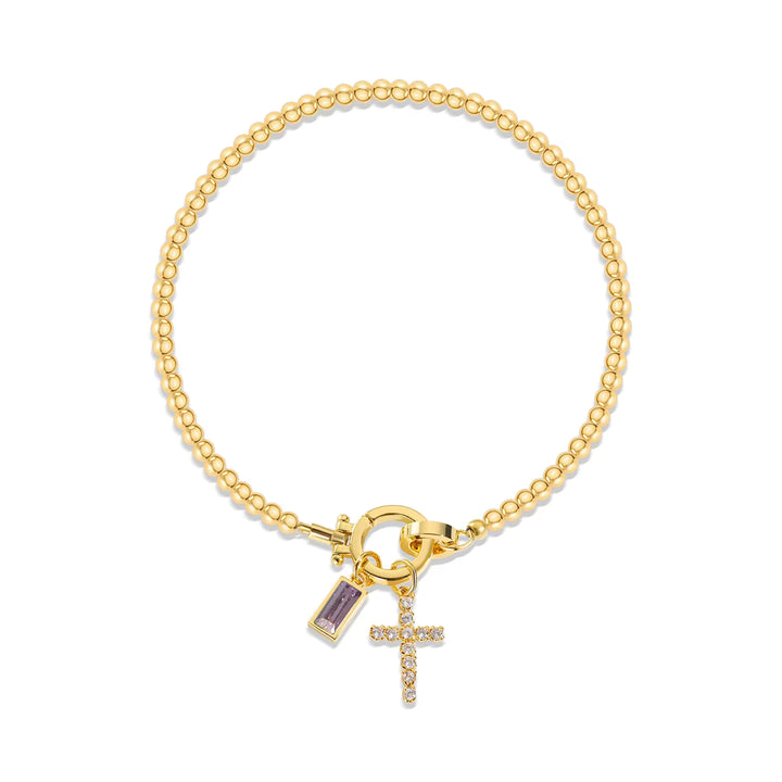 DAISY BIRTHSTONE BRACELET | GOLD