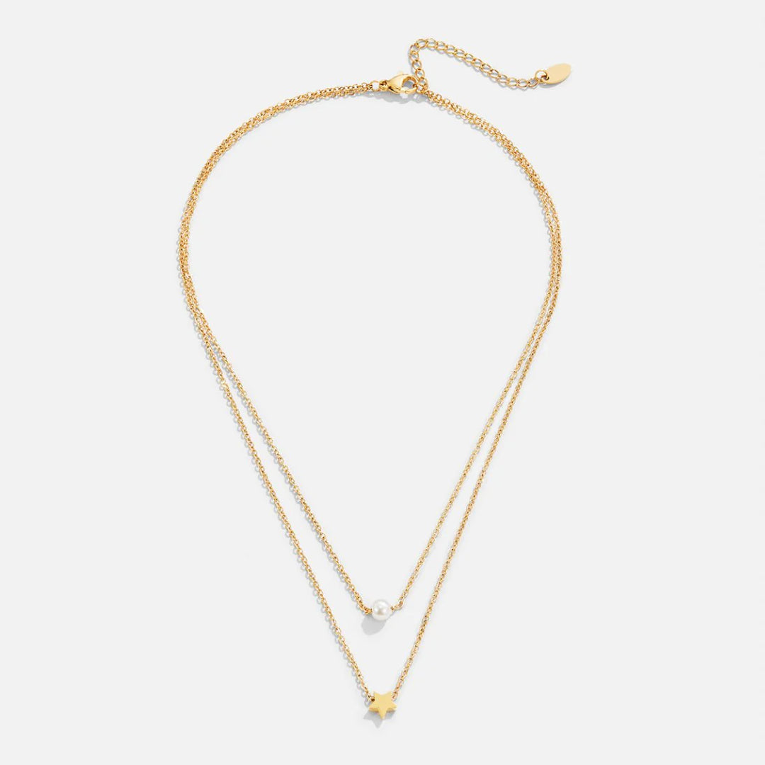 STAR & PEARL NECKLACE | GOLD