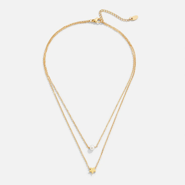 STAR & PEARL NECKLACE | GOLD