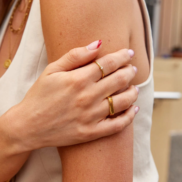 FLAT BAR RING | GOLD