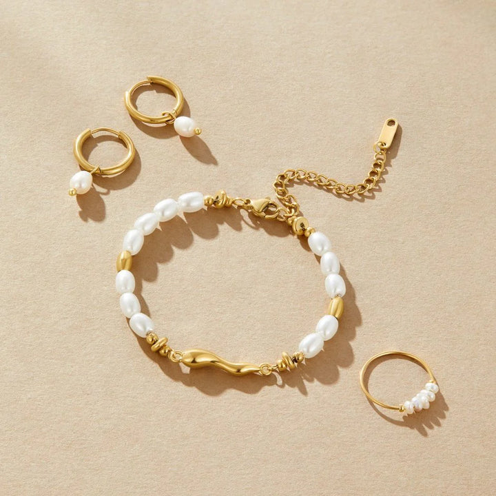 EVA PEARL BRACELET | GOLD