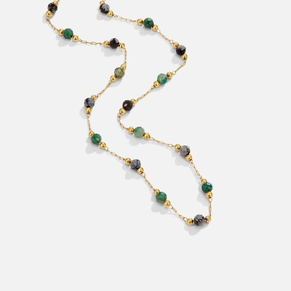 COLOR PEARLS NECKLACE | GOLD