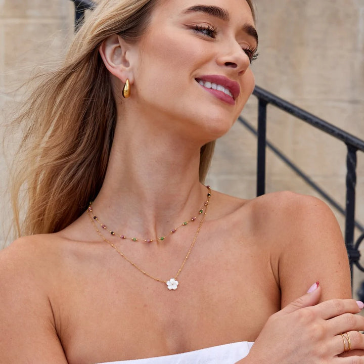 COLOR PEARLS NECKLACE | GOLD