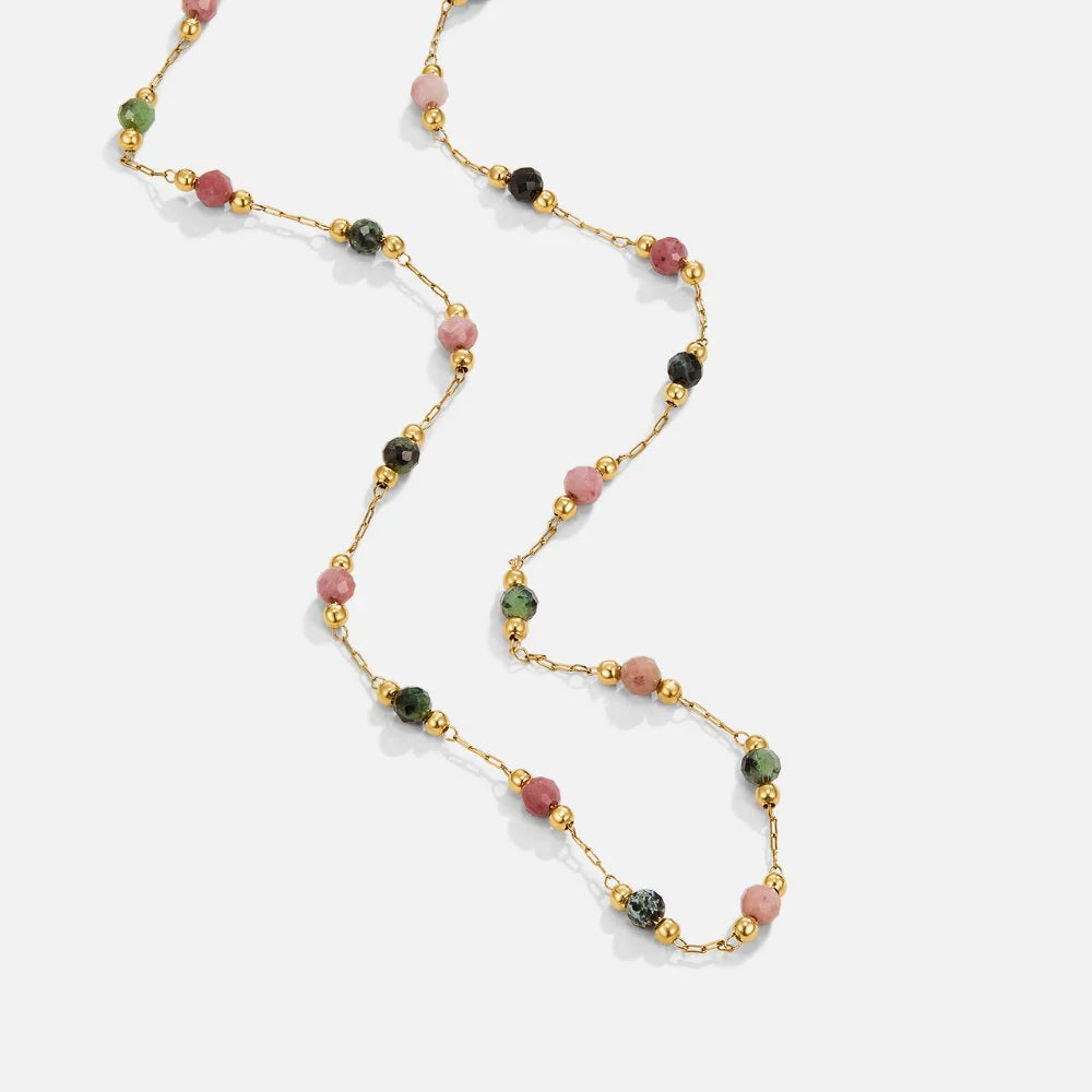 COLOR PEARLS NECKLACE | GOLD