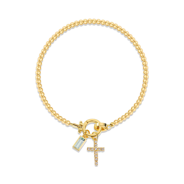 DAISY BIRTHSTONE BRACELET | GOLD