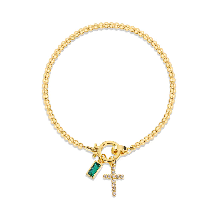 DAISY BIRTHSTONE BRACELET | GOLD