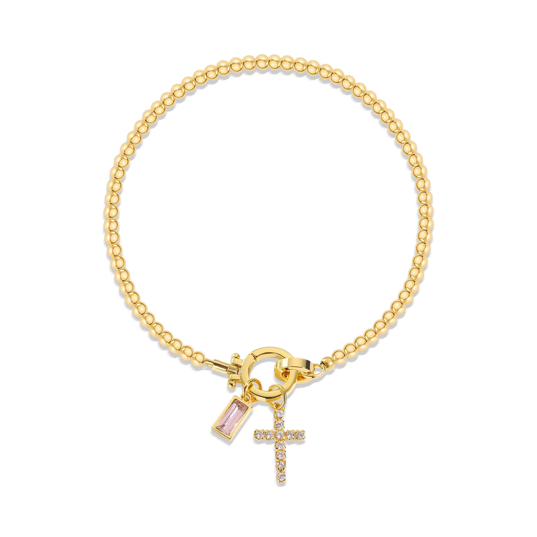 DAISY BIRTHSTONE BRACELET | GOLD