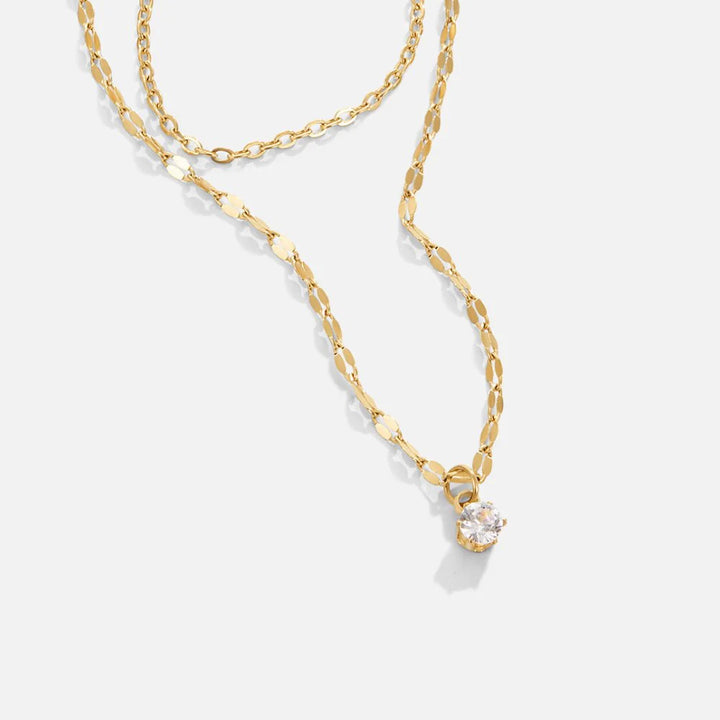 DIAMOND DOUBLE NECKLACE | GOLD