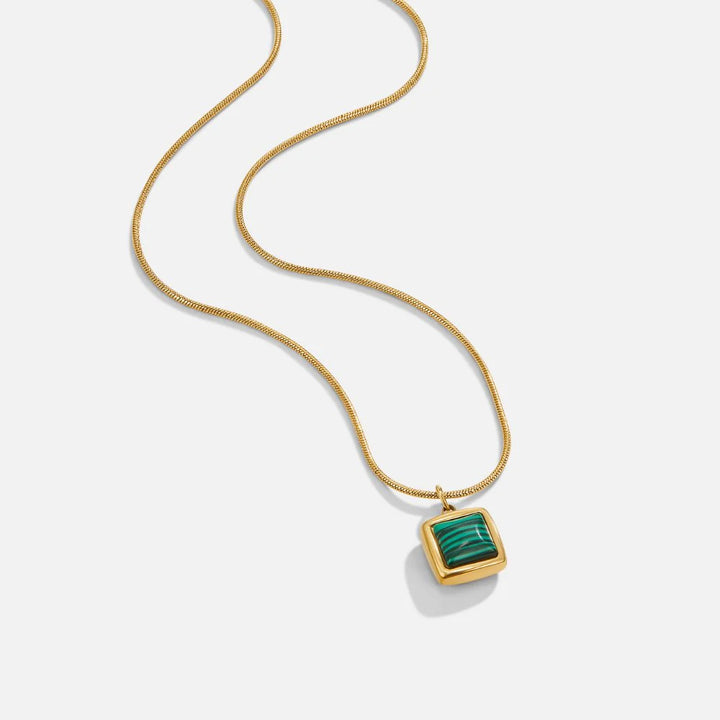 ISA GREENSTONE NECKLACE | GOLD