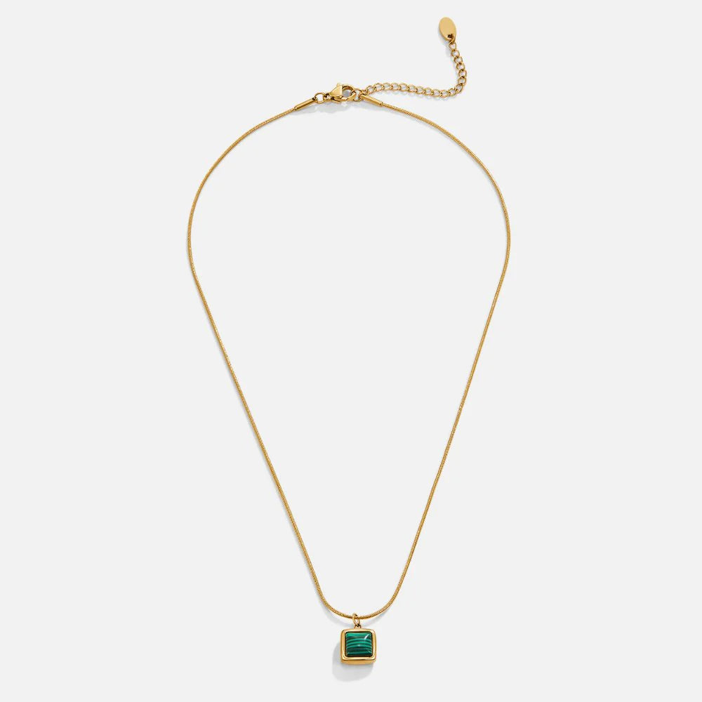 ISA GREENSTONE NECKLACE | GOLD