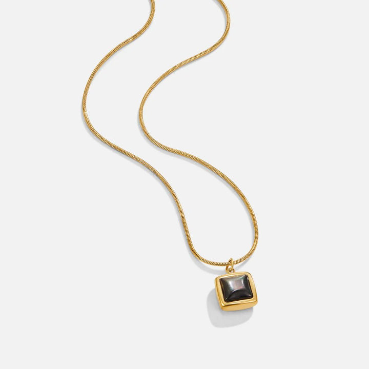 ISA BLACKSTONE NECKLACE | GOLD
