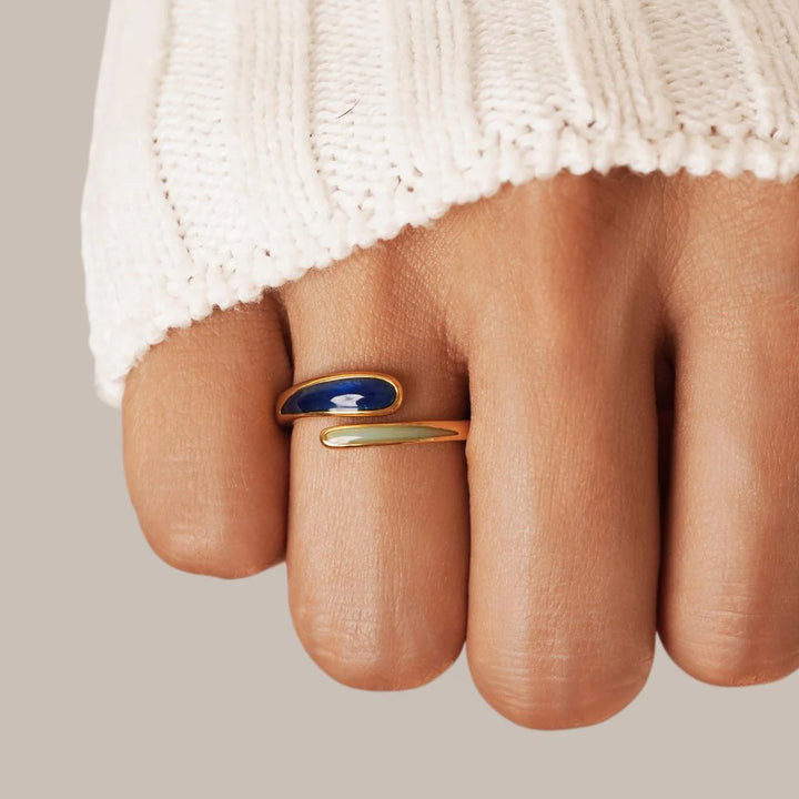 RITA BLUE RING | GOLD