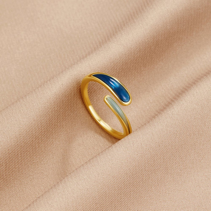 RITA BLUE RING | GOLD