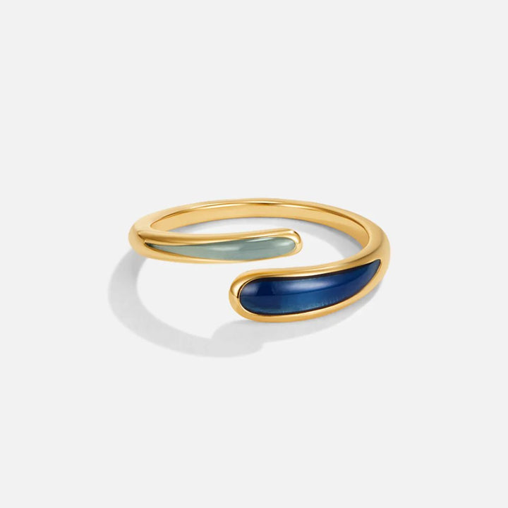 RITA BLUE RING | GOLD