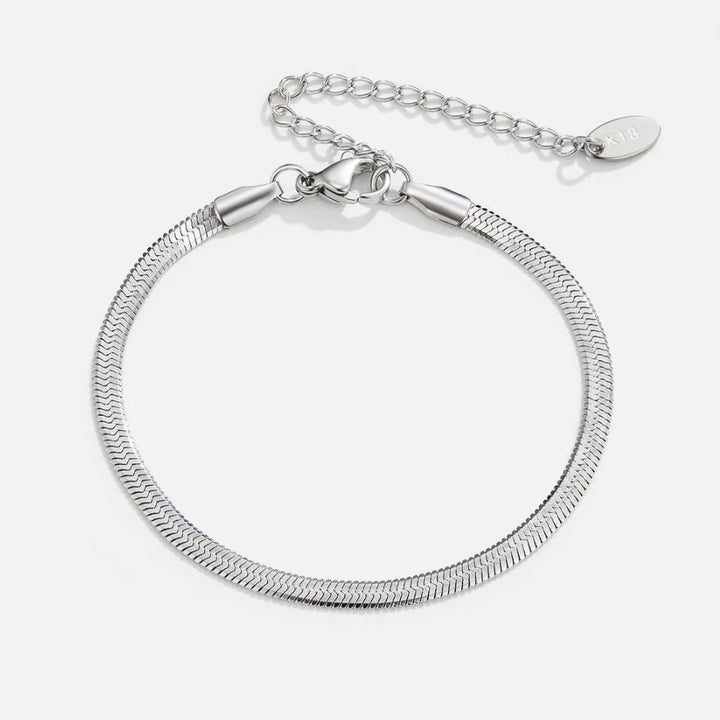 ROSA SNAKE BRACELET | WHITE GOLD