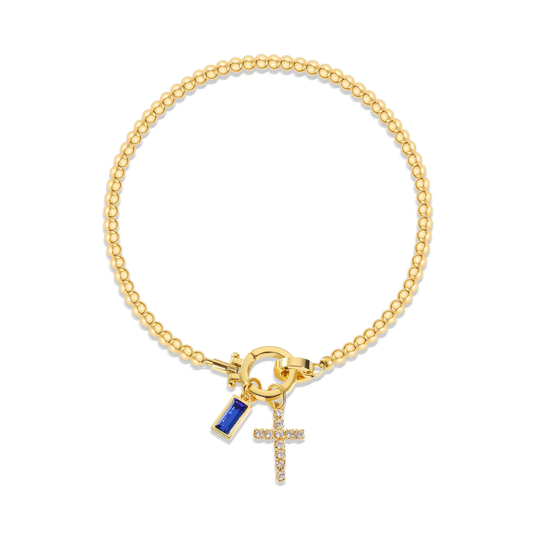 DAISY BIRTHSTONE BRACELET | GOLD