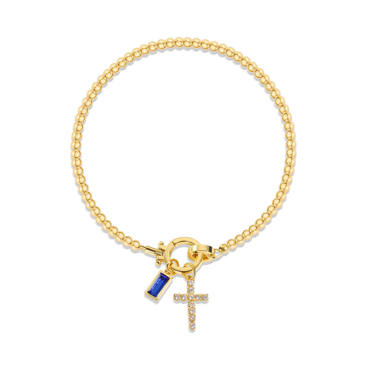 DAISY BIRTHSTONE BRACELET | GOLD